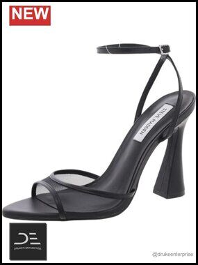 Women's Heeled Sandals, Open Toe, Sculpted Heel, Mesh Upper, 4" Heel